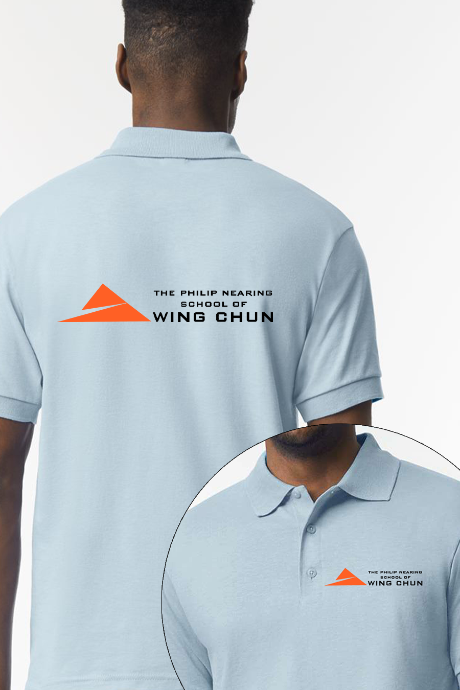 Men's Logo Polo - Light Blue